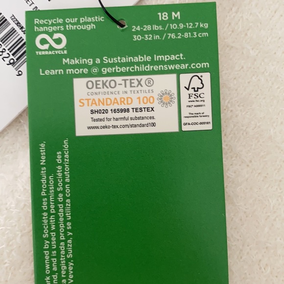 Modern Moments Soft knit Ivory sweater and pants set by Gerber Size 18 mo. NWT - Picture 10 of 10